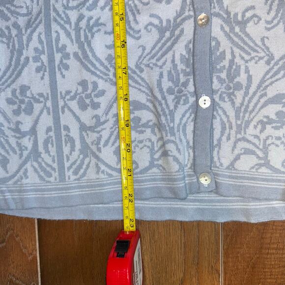 Dale of Norway Jacquard Blue and White Cardigan 100% Cotton Size M - Picture 4 of 7